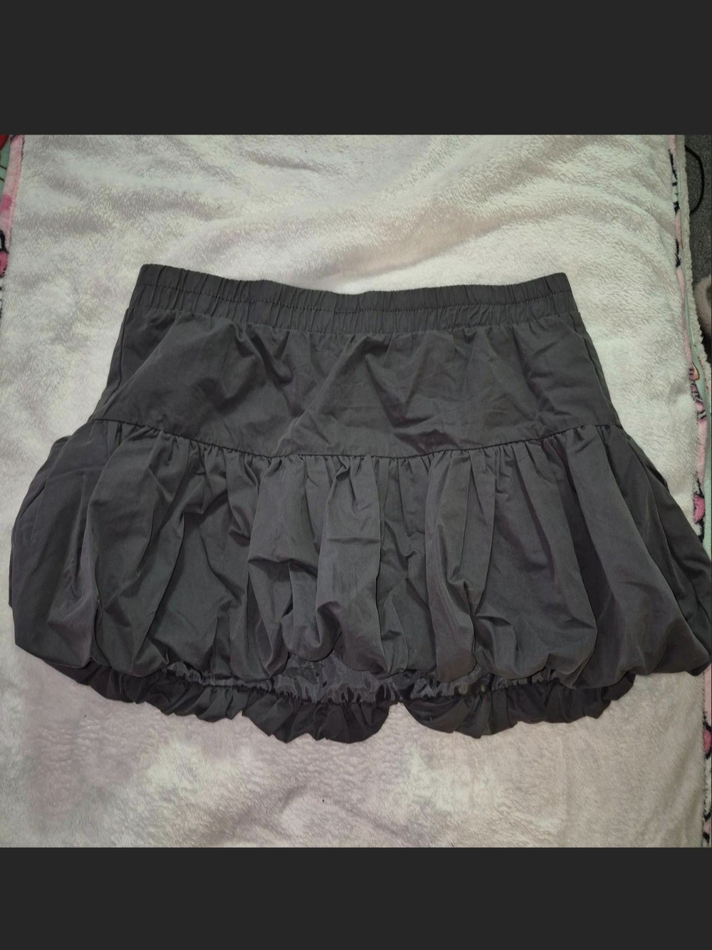 Ardene Black Elastic Waist Bubble Skirt